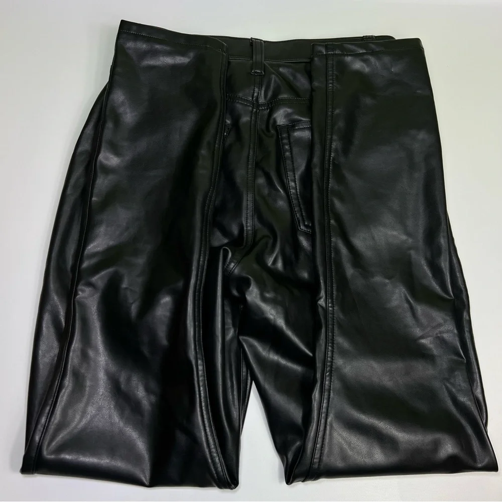 ABERCROMBIE & FITCH the skinny high rise black vegan leather pants size 27/4 - Picture 9 of 9